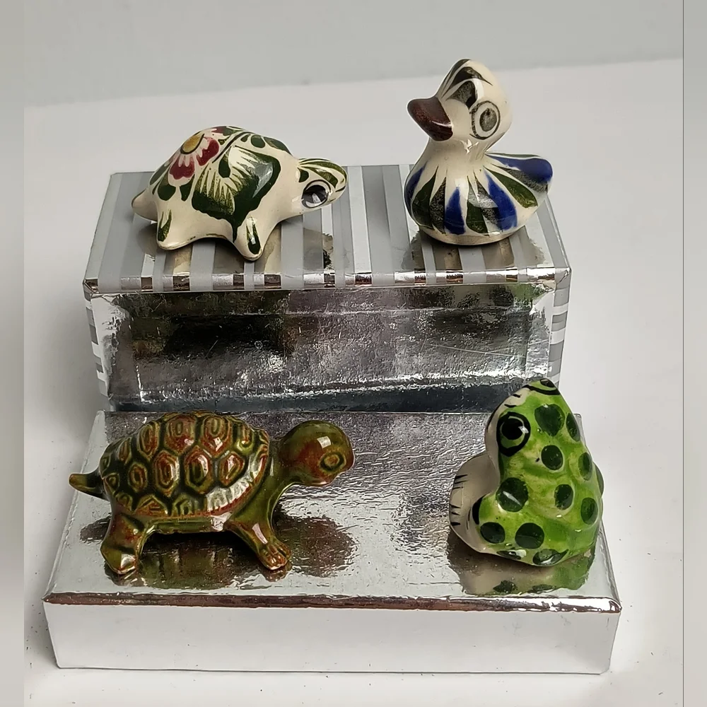 VINTAGE Figurines Ceramic Collectibles Set Of 4